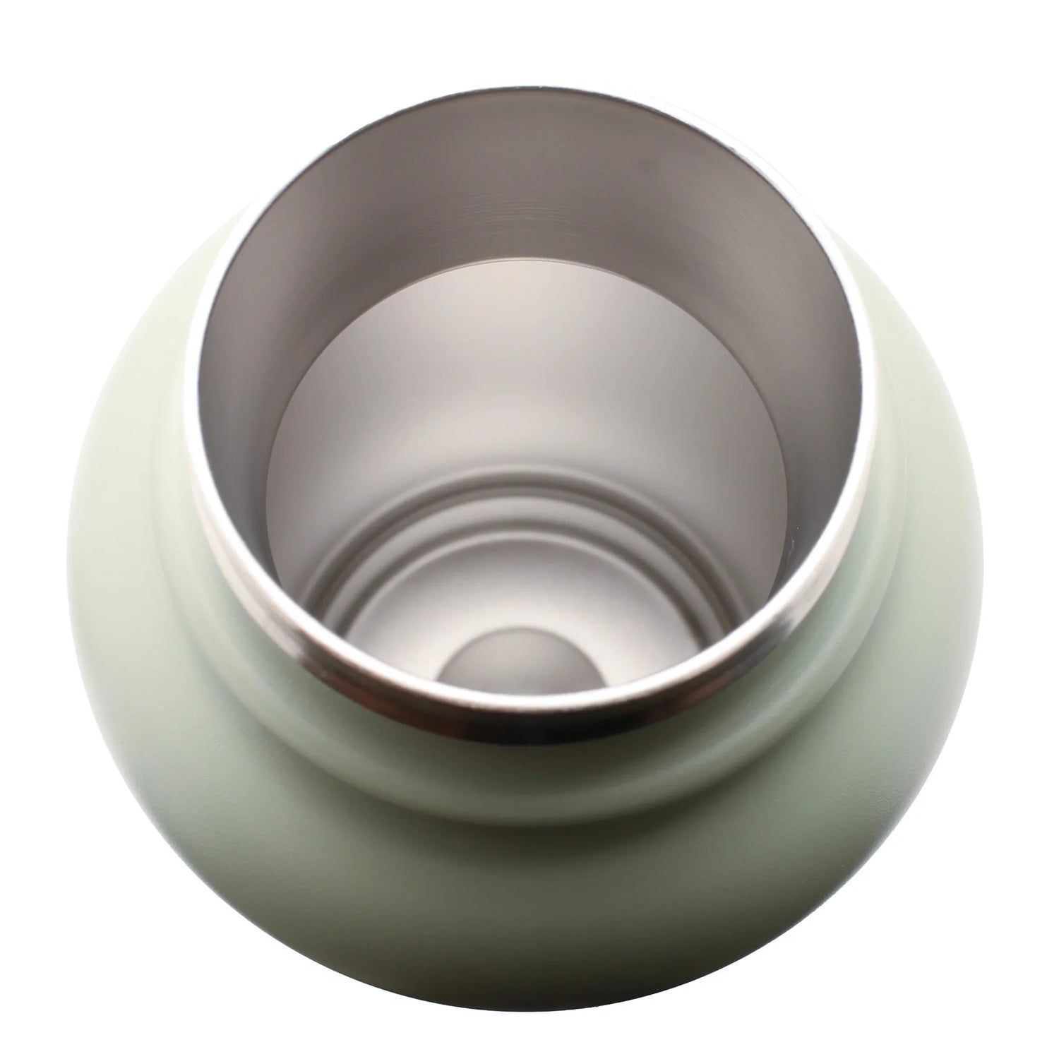 Stainless steel dog water bottle in sage green