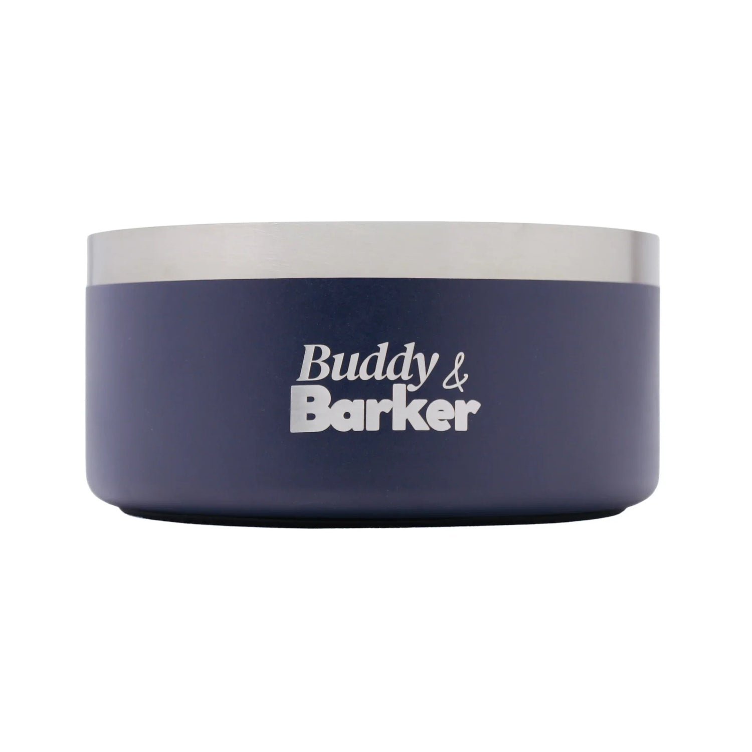 Navy blue stainless steel dog bwl