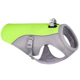 Yellow reflective dog cooling jacket