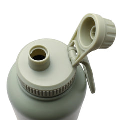 Sage green dog travel bottle for water storage.