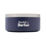 Navy blue stainless steel dog bwl