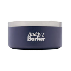 Navy blue stainless steel dog bwl