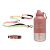 Adjustable dog lead and dog water bottle
